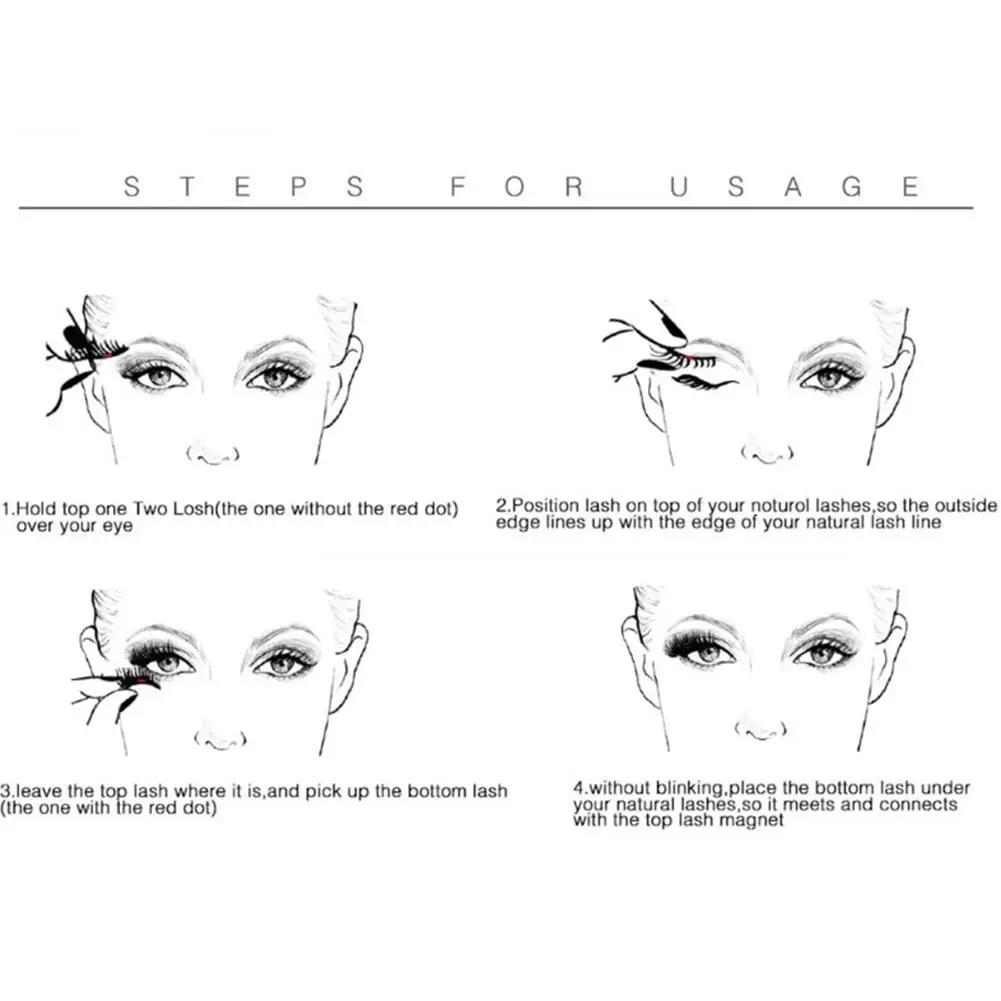 DSstyles Магнитный ненастоящий ресницы натуральный макияж глаз ручной работы 3D