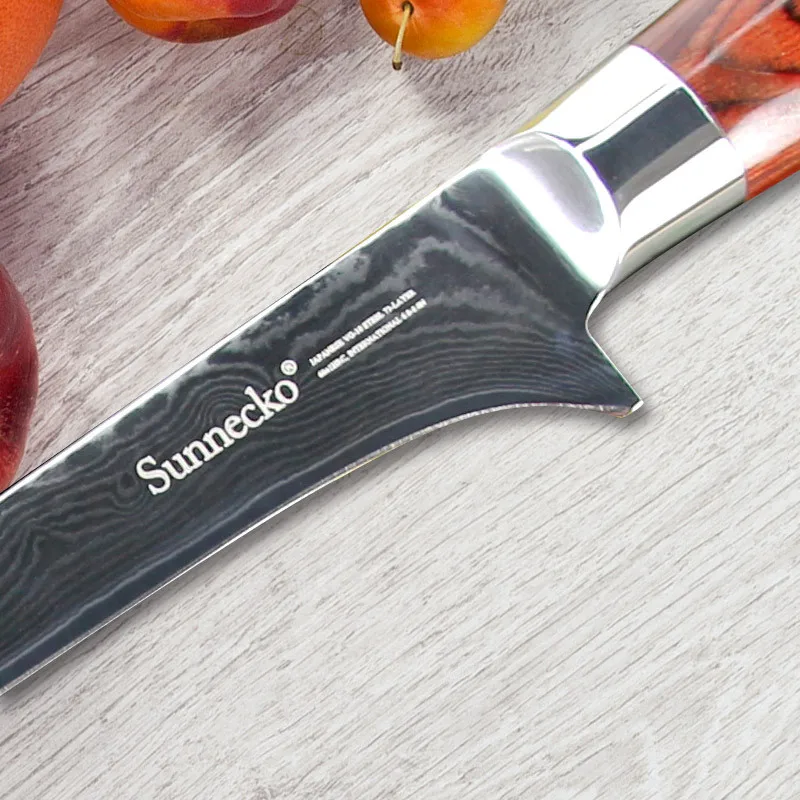 SUNNECKO Профессиональный 6 &quotдюймов нож-топорик японский VG10 Сталь острый дамасский