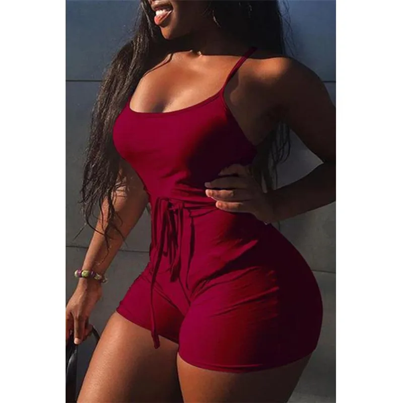 Женский эластичный комбинезон короткий без рукавов Элегантный Летний 2019|Боди| |