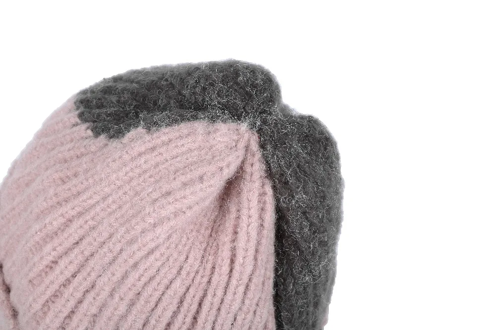 Дизайн, Женская шерстяная зимняя шапка, кашемировые шапочки, skullies gorros, один слой, эластичная, двухцветная, Лоскутная, узор, красота, gorros