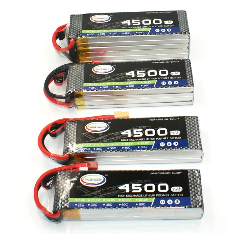 Новая батарея 4S 14 8 в 4500 мАч 40C RC LiPo Аккумулятор для радиоуправляемого вертолета