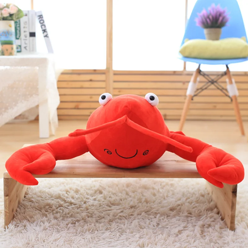 

Hot Simulation Lobster Soft Plush Toy Doll Kawaii Stuffed Sea Animal pillow Creative Gifts for children Kids restaurant decor