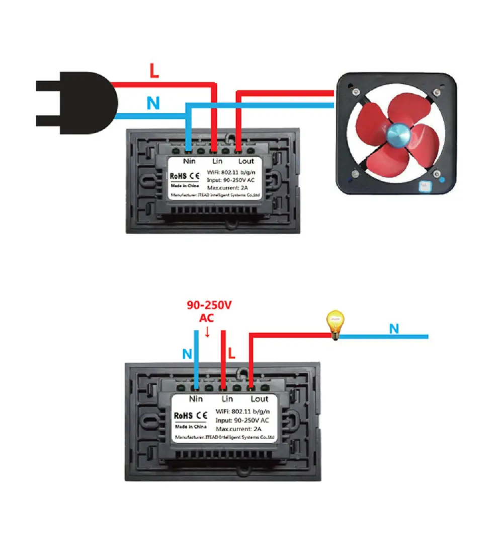 Sonoff Touch US EU Plug настенный Wifi светодиодный светильник переключатель стеклянная панель сенсорный таймер переключатель для умного дома беспроводной пульт дистанционного управления