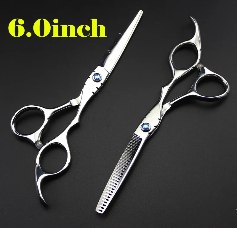 Profissional titanium 6,0& 5,5 дюймов резка Парикмахерские ножницы для волос Инструменты для укладки волос парикмахерские ножницы - Цвет: as shown