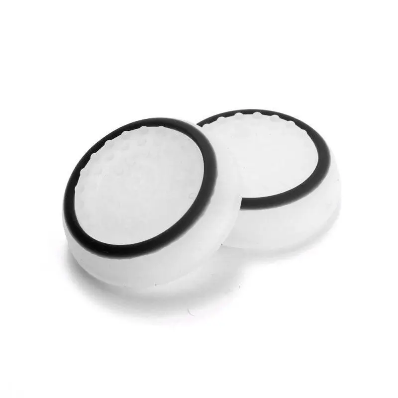 white black 2 шт./лот игровой аксессуар защитную крышку силиконовый рукоятка пальца шапки для PS4 тонкий поляризационный фильтр Pro/Xbox 360/PS3/Xbox one игровые контроллеры - Цвет: white black