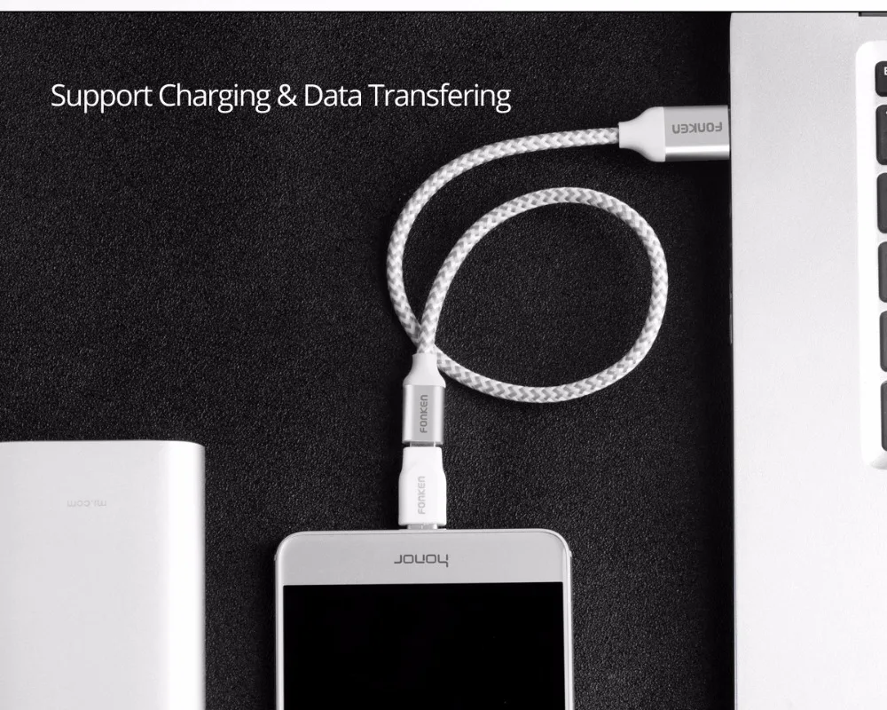 FONKEN usb type-C конвертер Micro USB к USB C адаптер Универсальный Тип C адаптер USB кабель Разъем для мобильных телефонов Кабели