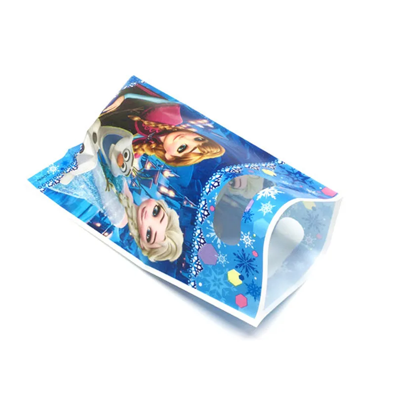 6 шт Disney Frozen Queen Elsa тема пластиковый мешок Loot сумка для Sanck Конфеты Ювелирные