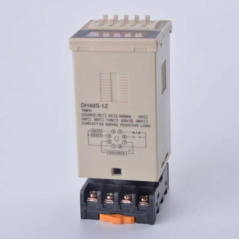 Реле времени dh48s 1z Реле времени SPDT, DH48S-1Z, с разъемом серии DH48S, 220 В переменного тока, 110