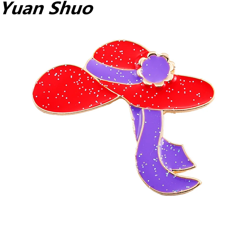 Новый стиль красная и фиолетовая эмалированная Солнцезащитная шляпа женская