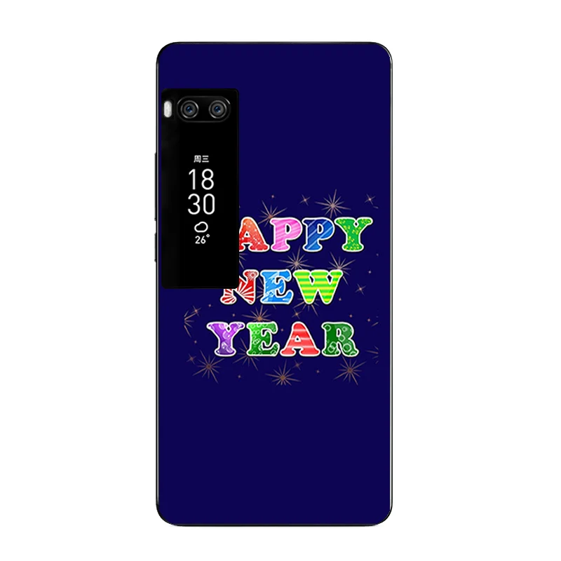 9188 19 Чехол для телефона Meizu Pro6 7 Plus, силиконовый чехол для Meizu MX4 Pro, прозрачный чехол для Meizu Pro5, чехол из ТПУ с рисунком нового года - Цвет: 9188 19