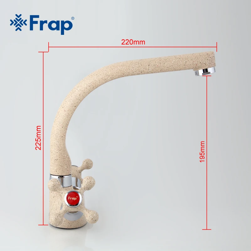 frap multicolor spray painting kitchen basin faucet single hole modern design two handle cold and hot water tap f5408 781021 free global shipping