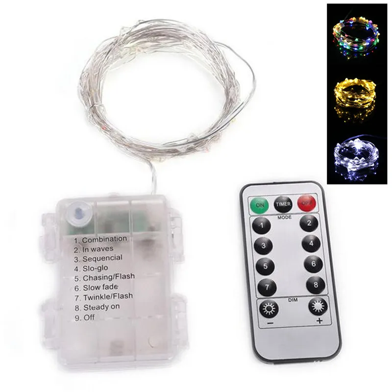 Батарея питание Гирлянды светодиодные 5 м 50 светодиодов светодиодное освещение с