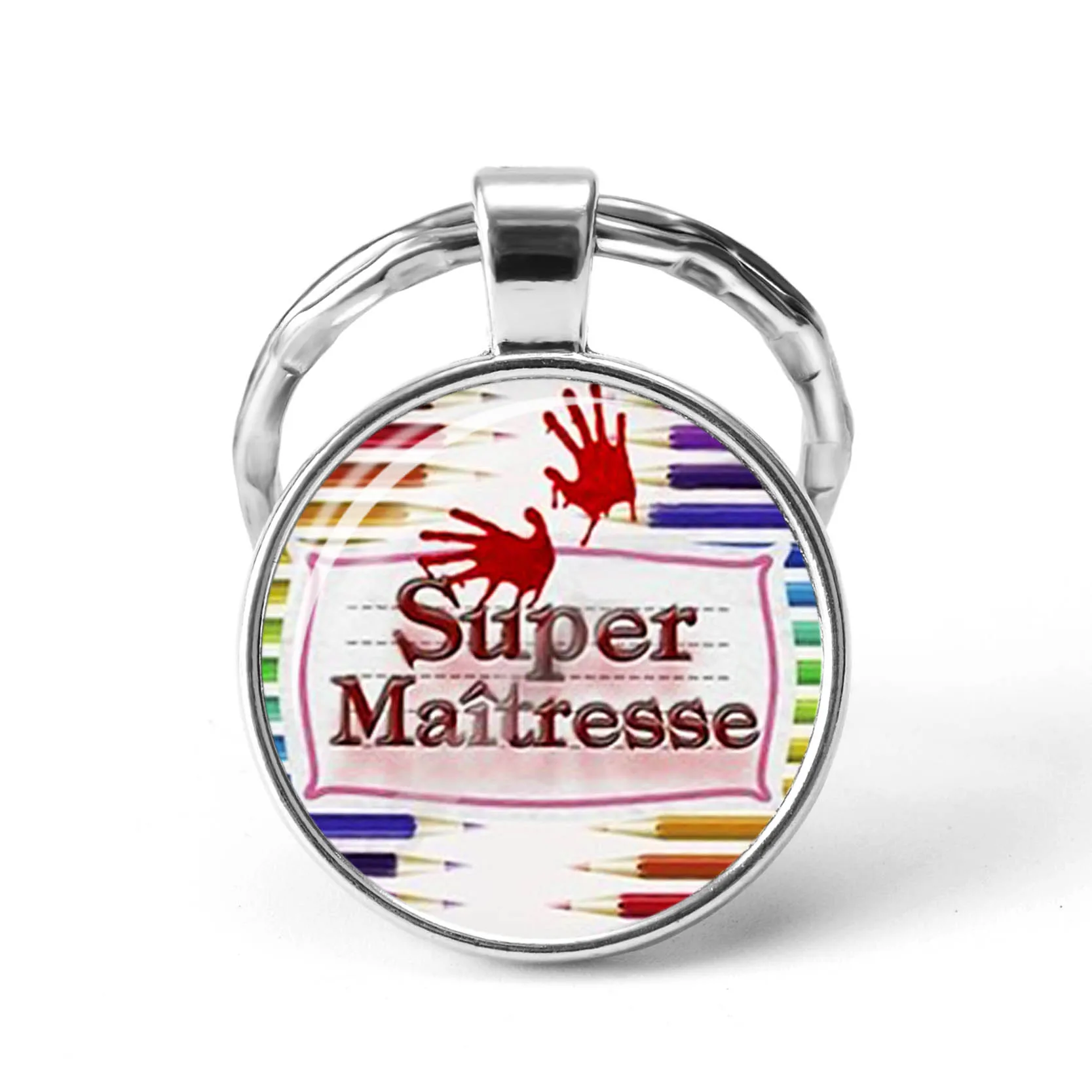 Брелок для ключей с кабошоном из стекла 2019 горячая Распродажа | Украшения и