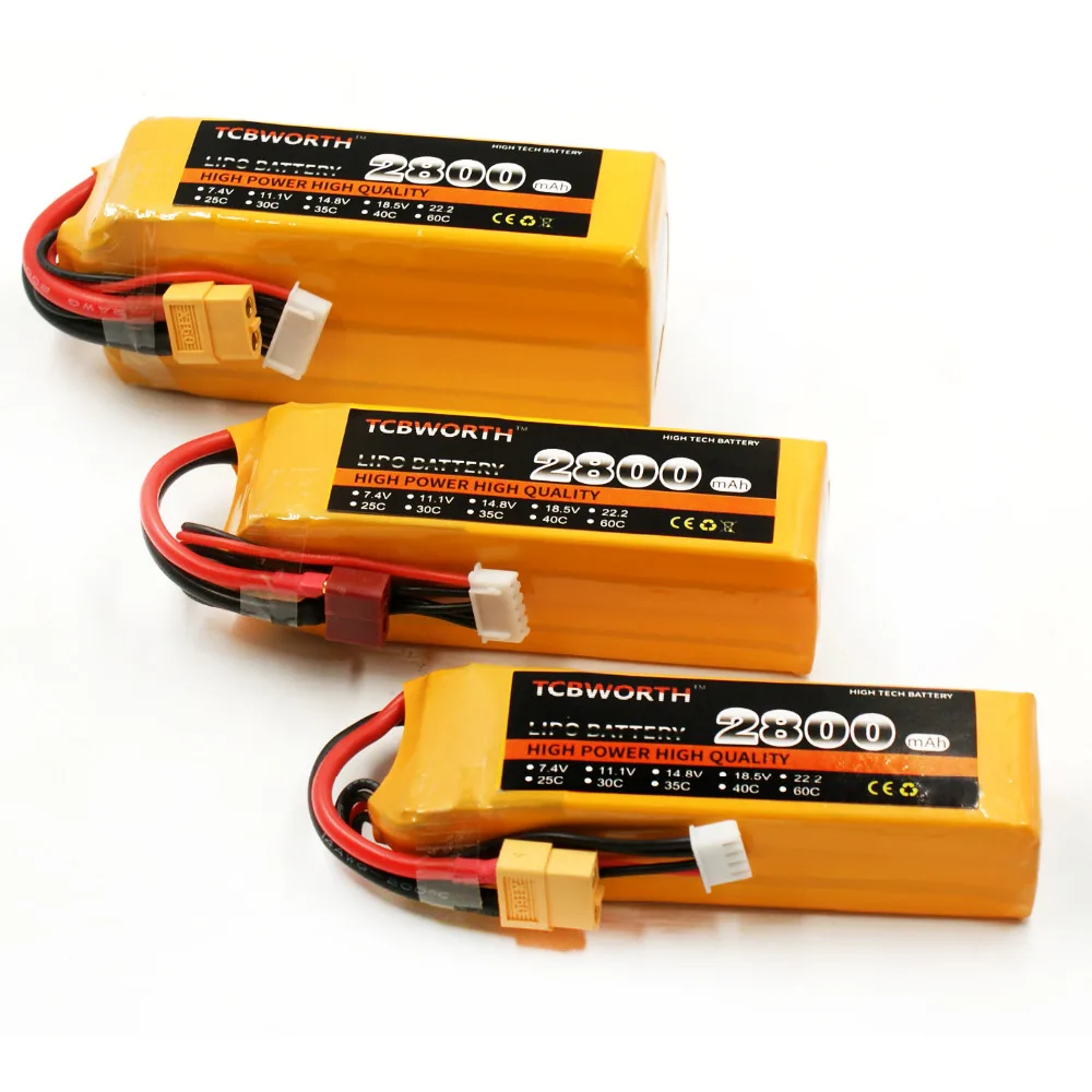 TCBWORth 4S 14 8 V 2800mAh 35C 70C RC LiPo батарея для самолета лодки автомобиля квадрокоптера Li Po