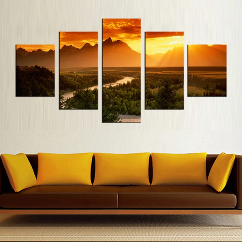 5 шт. Холст Искусство Сумерки дорога живопись на заказ холст напечатанный холсте