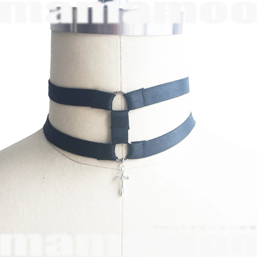 Ожерелье на бретельках черная летняя ручная работа|body harness|black body harnessharness harajuku |