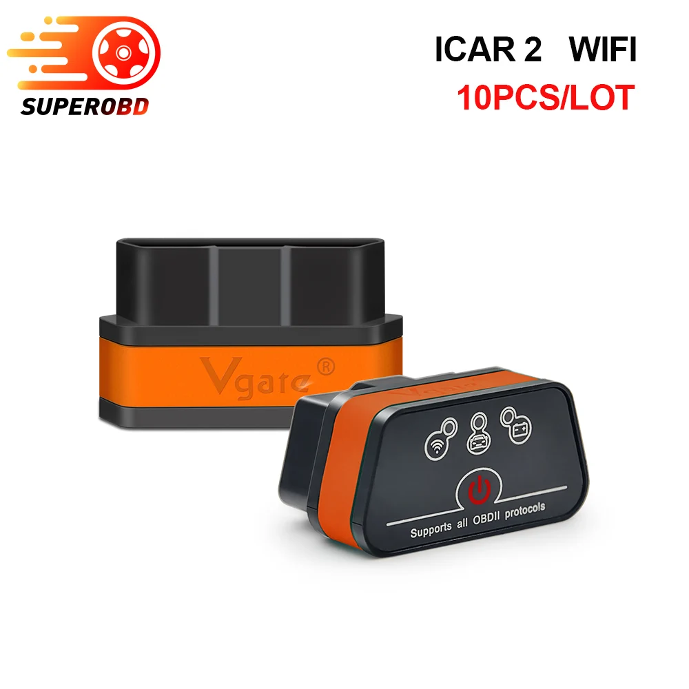 10 шт./лот icar 2 ELM327 Obd2 автоматический сканер iCar2 Bluetooth/Wifi считыватель кодов V1.5 для