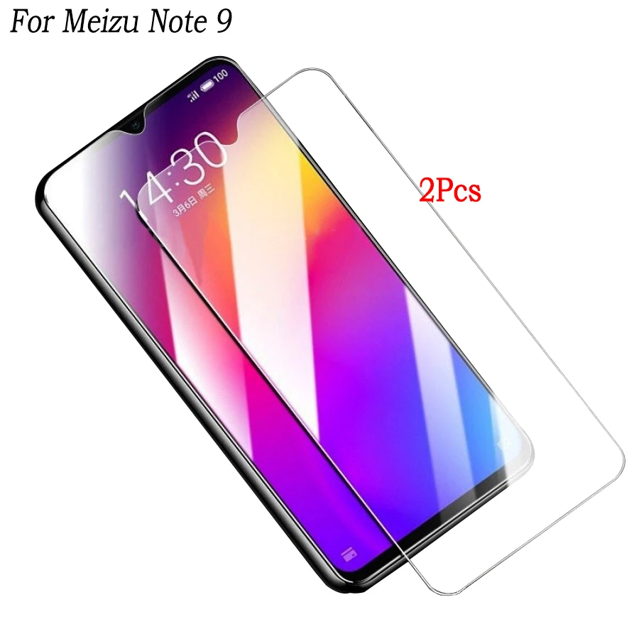 2 шт. закаленное стекло на Meizu Note 9 чехол для телефона крышка экран протектор Note9