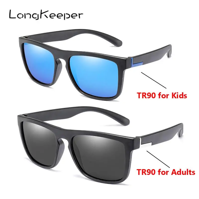 Солнцезащитные очки LongKeeper TR90 поляризационные квадратные гибкие для вождения UV400