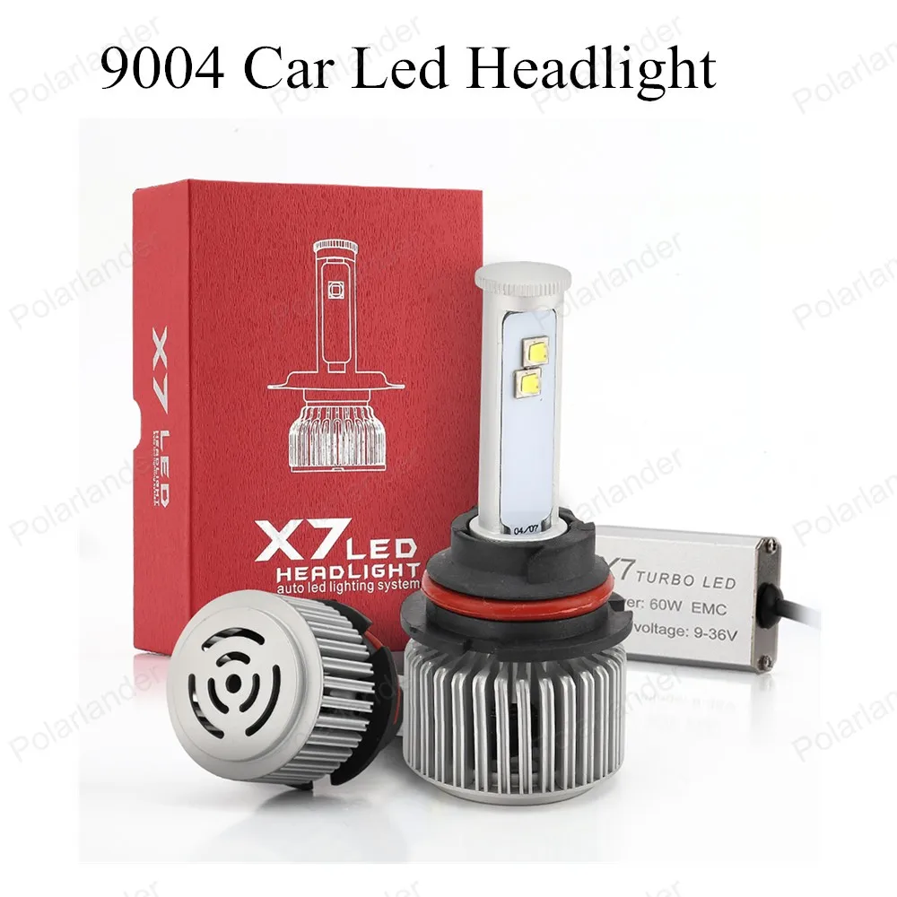 X7 120W 6000K 9600LM 9004 Автомобильный светодиодный светильник для автомобиля, модернизированные лампы для преобразования, комплект для луча, светильник canbus, бесплатная доставка