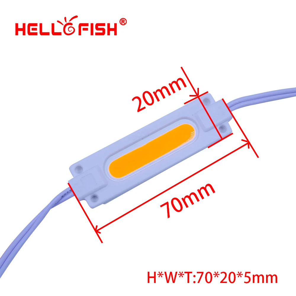 Светодиодные модули Hello Fish 20 шт. 12 В постоянного тока 7020 светодиодов рекламные