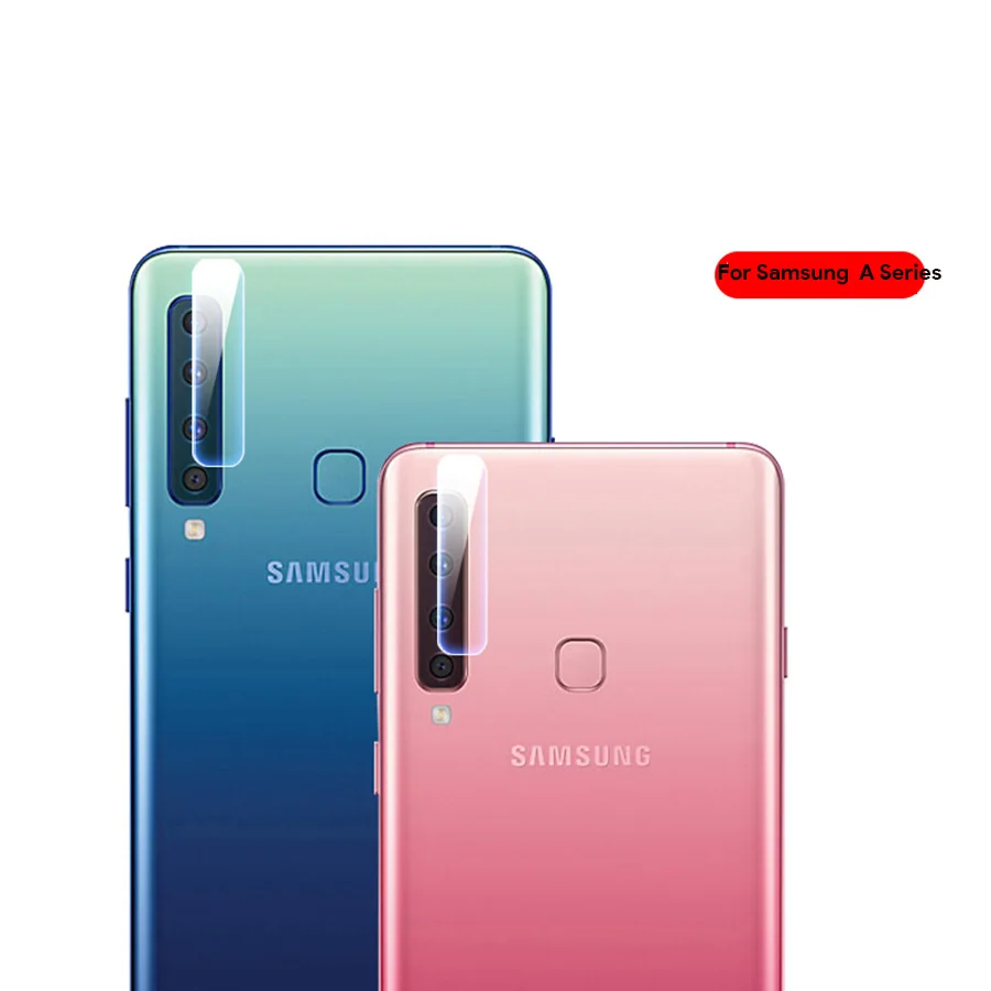 2.5D Защитная пленка для объектива камеры Samsung Galaxy A7 A9 2018 закаленное стекло задняя