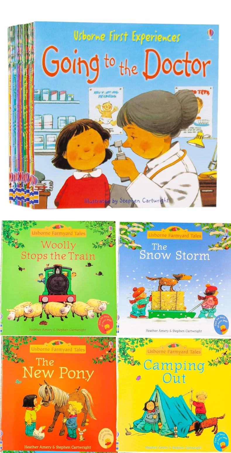 10 шт./компл. при отправлении выбирается в случайном порядке Usborne изображение английские книги для детей известной истории английские сказки серии детской книги историю фермы