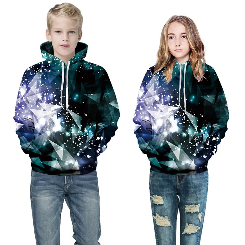 picture color Свитер для мальчиков и девочек, одежда с объемным принтом, Детская толстовка с капюшоном с героями мультфильмов, Детская толстовка с капюшоном, Крутая толстовка с капюшоном для мальчиков - Цвет: picture color
