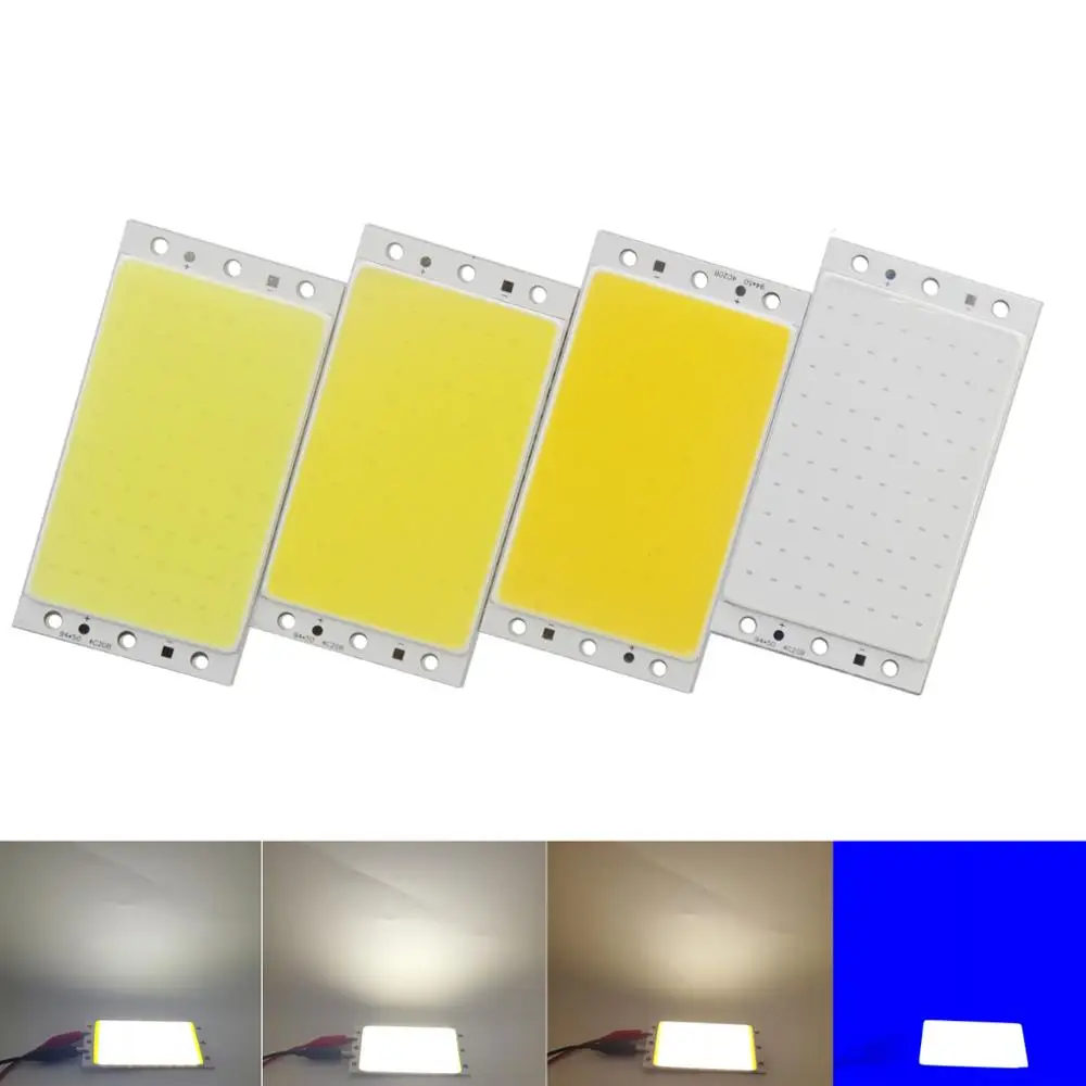 

Dimmable LED COB DIY 12V light With RF Controller 12V DC 16W cob led Natural Warm White Blue 94x50mm FLIP Chips strip source