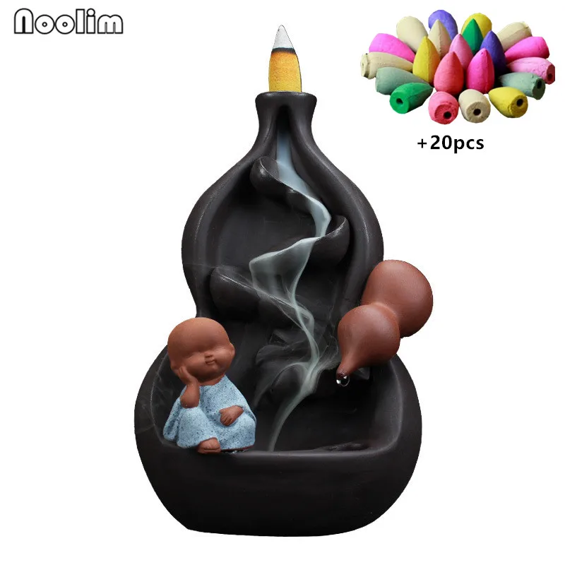 КАПЕЛЬНАЯ Тыква курильница для благовоний горелка Керамическая маленький монах