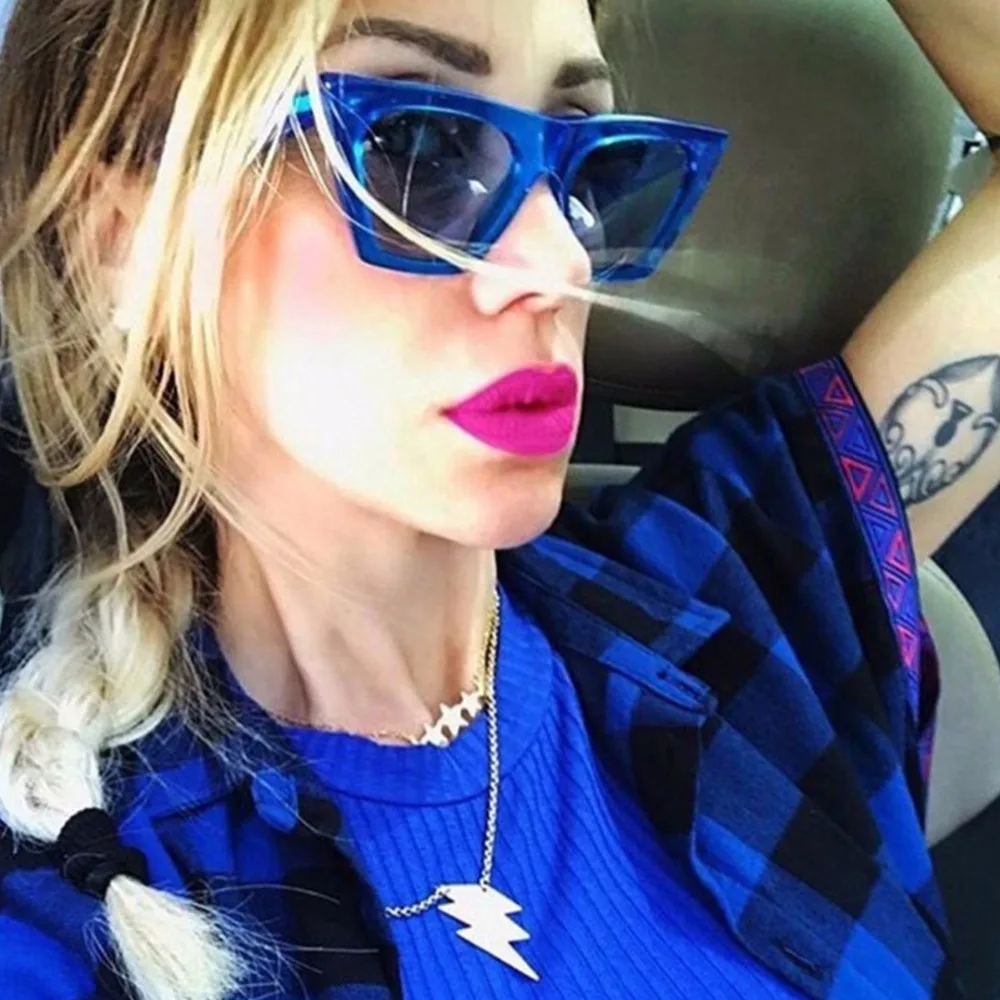 Australia Style Vintage Cat Eye Sunglasses Women 2019 Luxury Brand 90s Fashion Cateye Sun Glasses Female Lady Shades Retro Big | Аксессуары