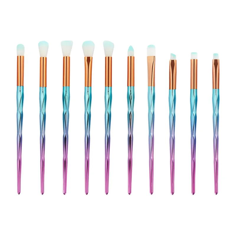 10pcs Blue Pink SinSo, 12 шт., набор кистей для макияжа с единорогом, профессиональная основа, кисти для макияжа, инструменты для пудры, румян, губ, косметика, набор кистей для макияжа - Handle Color: 10pcs Blue Pink