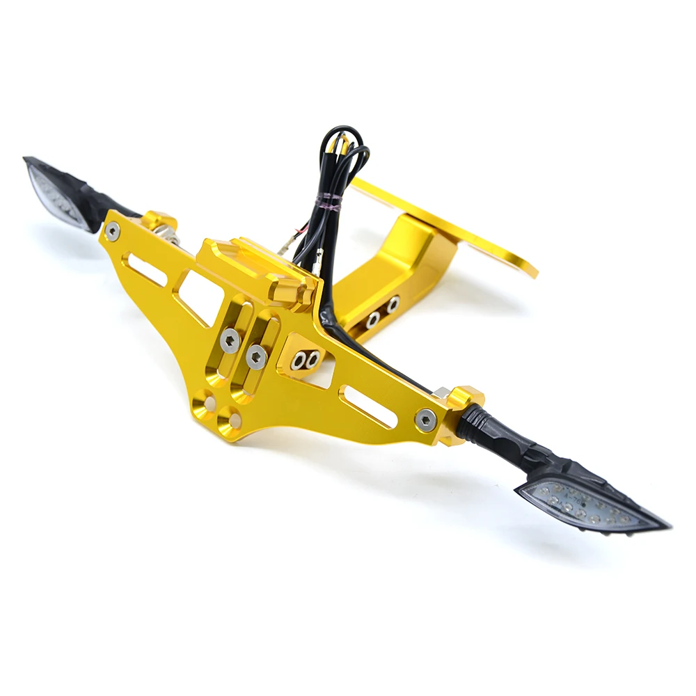 Универсальный Мотоцикл Регулируемый номерной знак рамка держатель кронштейн