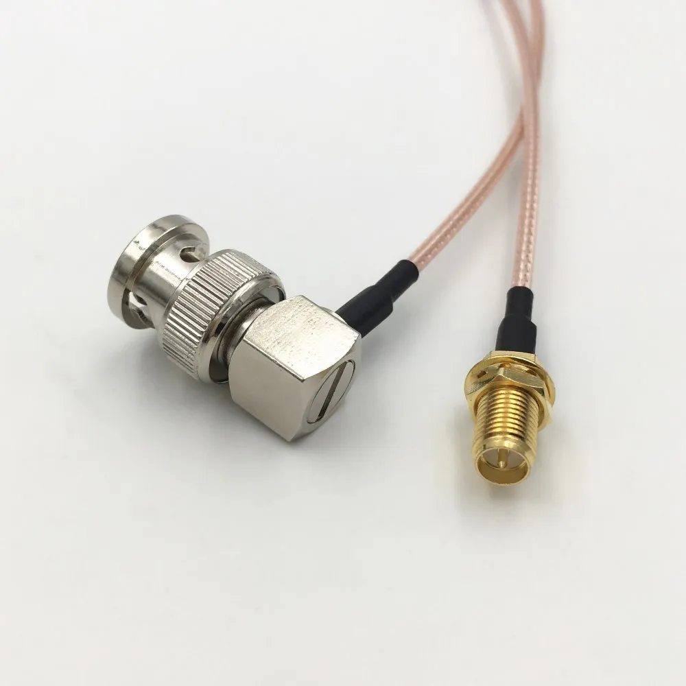 10 шт. Прямоугольный штекер BNC 90 градусов к гнездовой разъему RP SMA RG316 RF