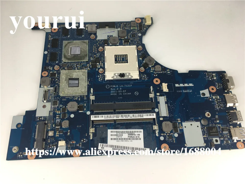 Для Acer aspire 3830 т 3830TG Материнская плата ноутбука P3MJ0 LA 7121P MBRFQ02002 MB.RFQ02.002 HM65 DDR3 GT540M 1