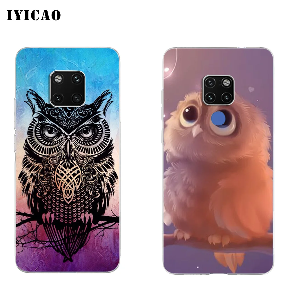 IYICAO мультяшная Сова мягкий силиконовый чехол для телефона Huawei Mate 10 20 Lite Pro Nova 2 2i 3 3i