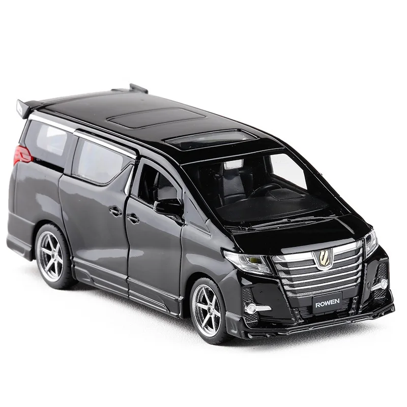 JackieKim 1:32 Toyota Alphard 2017 Роуэн акустооптического Вытяните назад литые игрушки модель