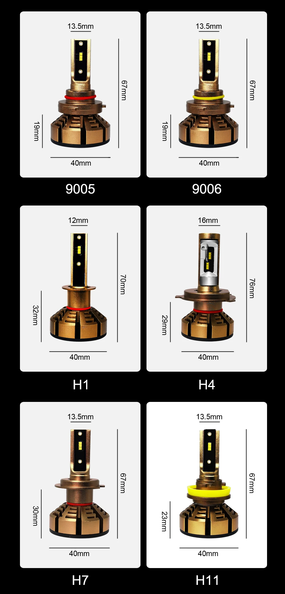 Roadsun H7 светодиодный H4 с Lumi светодиодный s Luxeon зэс чипов автомобилей головные фары лампы H1 светодиодный H11 H8 HB3 9005 HB4 9006 Авто Лампа 6000K 12V 12000LM