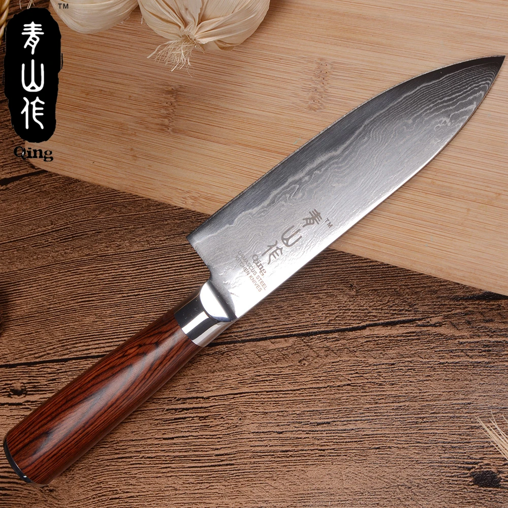 QING 6 &quot5&quot 5 &quot3 5&quot Дамасские кухонные ножи японский VG10 нож из дамасской стали