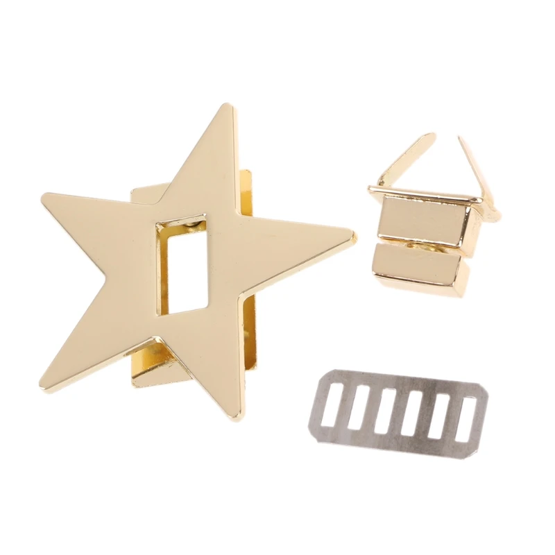 

Women Star Metal DIY Clasp Turn Twist Lock For Shoulder Bag Handbag Purse