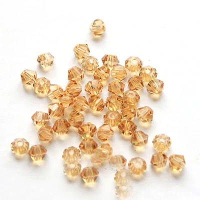 BEAUCHAMP 4mm Orange Crystal Beads Bicone Shape Jewelry Findings Earring Brincos Czech Glass Quartz Charms Bracelet Accessories | Украшения