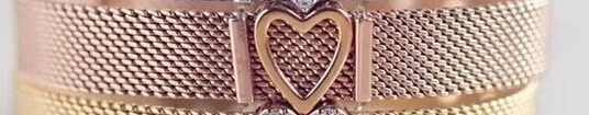 rose gold Vinnie дизайнерские ювелирные изделия сетчатый Хранитель браслет с сердечком горка шарм браслеты из нержавеющей стали для женщин - Окраска металла: rose gold