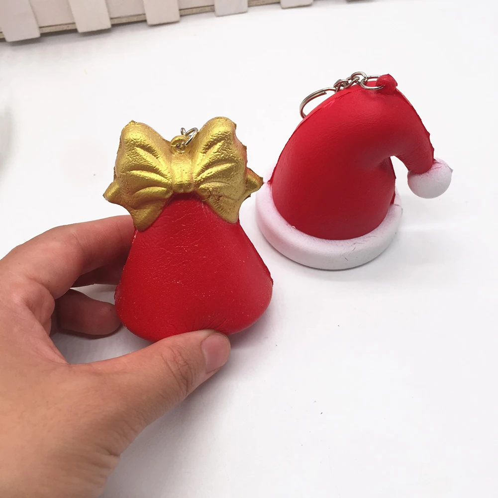 1 шт.. Мягкие игрушки Jumbo Рождественская шляпа Squishy медленный рост мультяшная