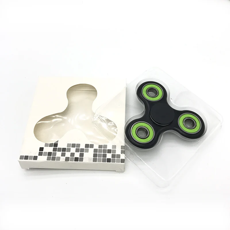 Стальные Бусины фиджет Спиннер пластик Tri-Spinner EDC ручной Спиннер для аутизма и СДВГ долгое время анти-стресс Спиннер игрушки - Цвет: With retail box