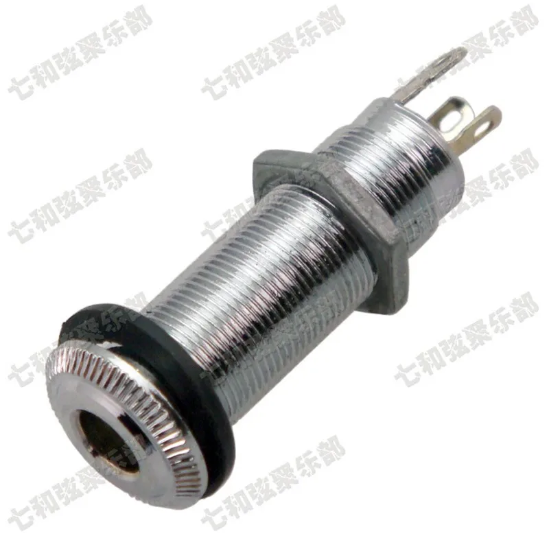 10 шт. хромированный цилиндр с резьбой для басов гнездо гитары 1/4 дюйма 6 35 мм|output