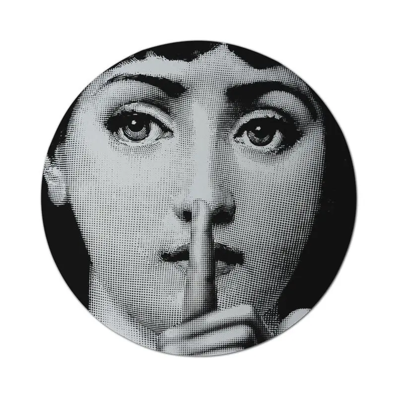 Rosenthal Piero fornasetti стильный нескользящий коврик для мыши 200x200 мм, резиновый коврик маленького размера, Круглый игровой Нескользящий Резиновый коврик 20x20 см