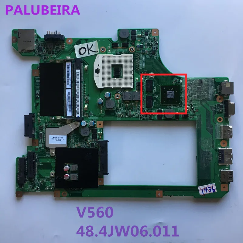 PALUBEIRA 48.4JW06.011 основная плата подходит для lenovo V560 материнская плата для ноутбука HM55 HD DDR3 10203-1 LA56 с дискретной графикой