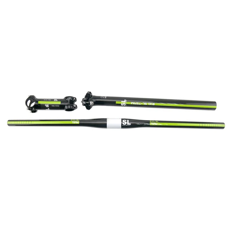 Set 20 RXL SL руль для велосипеда углеродный Mtb набор 3K стебель+ Sest Post+ Плоский/подъемный руль 31,8 мм однообразный руль для горного велосипеда - Цвет: Set 20