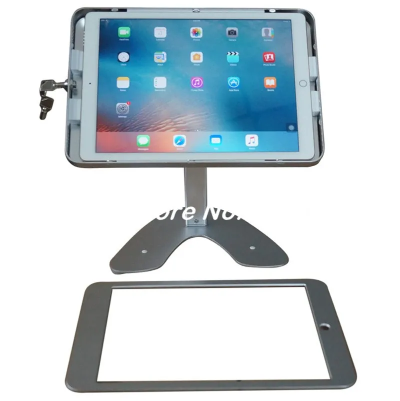 Планшетный ПК стенд Противоугонная безопасность киоск стенд для iPad Air Pro вращение база Настольный POS корпус держатель с замком