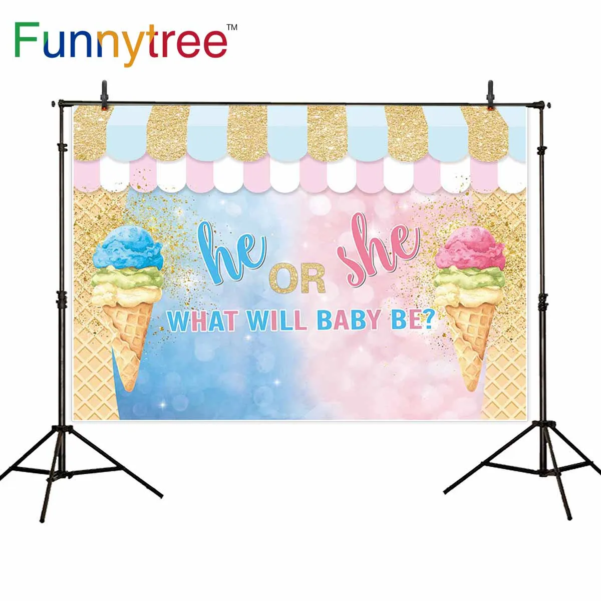 Funnytree photocall background Baby guess ice cream store Summer baby portrait photography photo studio photoshoot prop graphic |